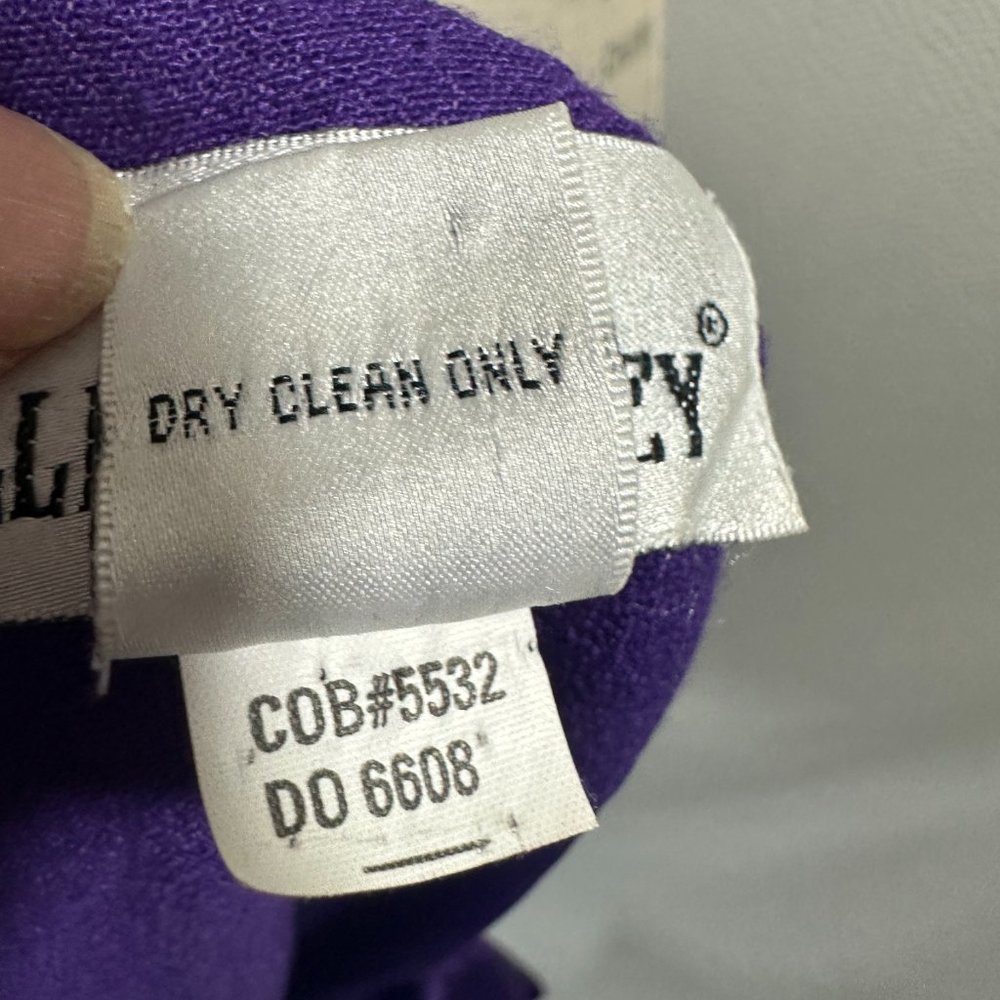 Ellen Ashley Vintage Purple Dress Faux 2 piece look - Picture 8 of 8